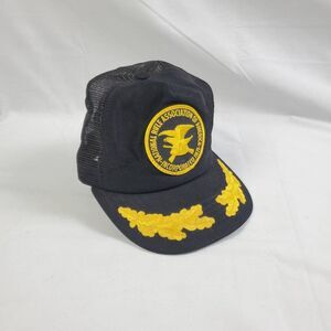 NRA Black & Gold Trucker Hat Snapback Mesh Cap – Made in USA